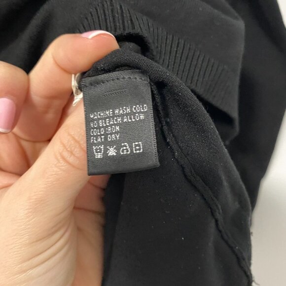 August Silk Black Button Sweater Size XL - Picture 3 of 4